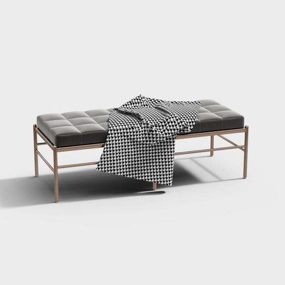 Urban Leisure Bench 3D model for Modern Spaces