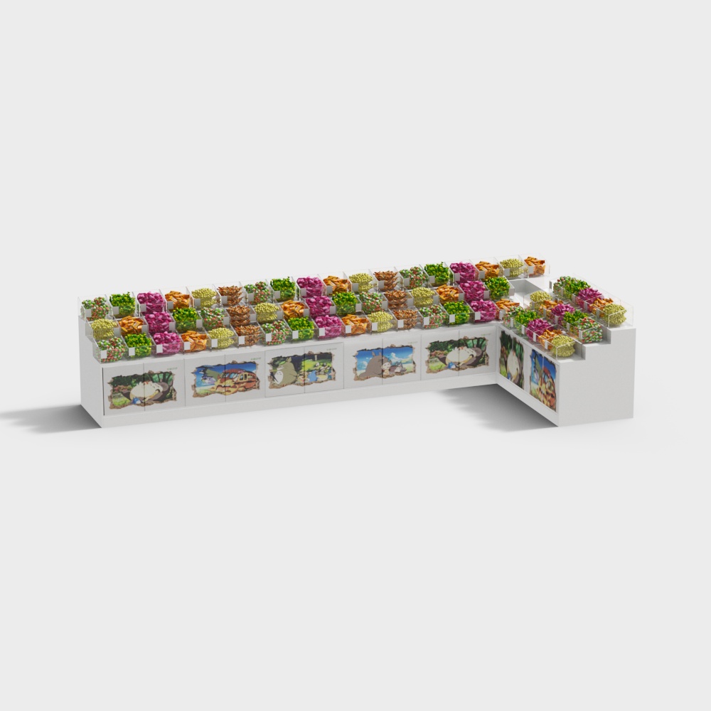 Corner wall candy rack