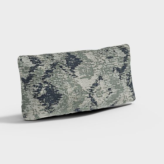 Low Poly Camouflage Pillow 3D Model