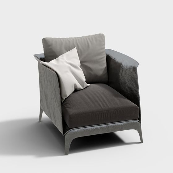 Elegant Urban Sofa 3D model for Contemporary Spaces