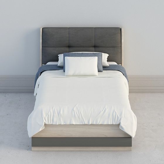 Stylish Modern Bed 3D model for Creative Spaces