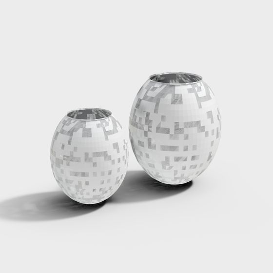 Pixel Glass Vase 3D model