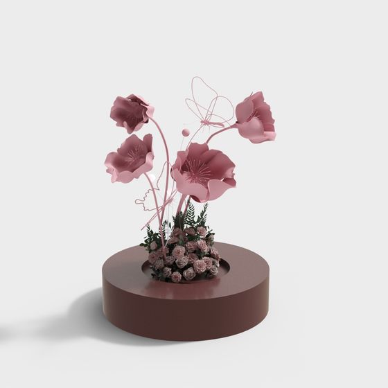 Low-Poly Flower 3D Model for Creative Projects