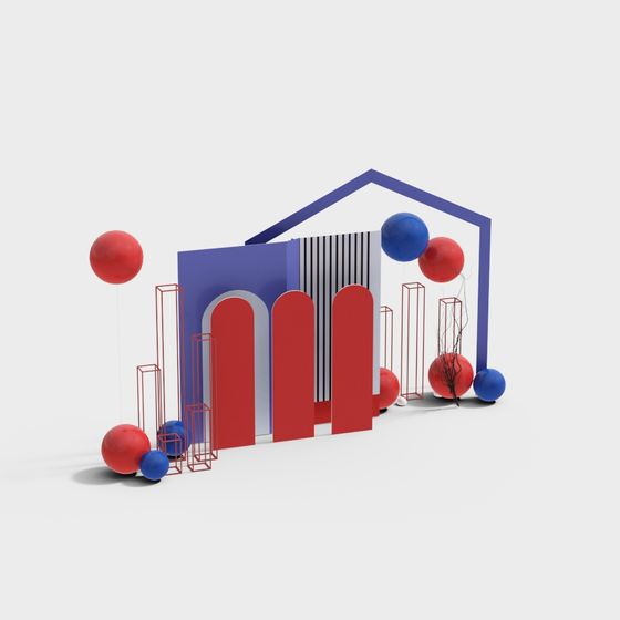 Color Gate 3D Model: A Modern Architectural Marvel