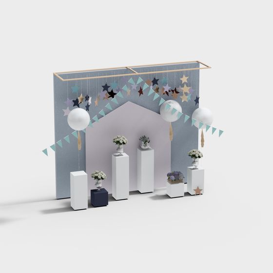 Party Arch 3D model for Celebrations