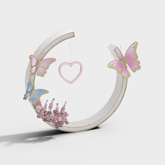 Enchanting Moonlight Butterfly Shadow 3D model