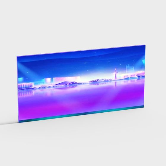 Futuristic Neon City 3D Model