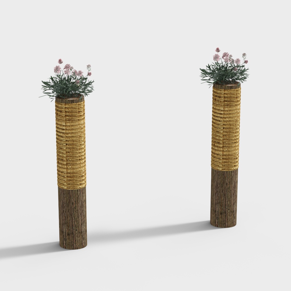 lawn wedding flower column