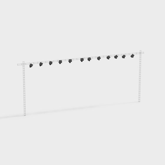 Elegant Stage Light Truss 3D model