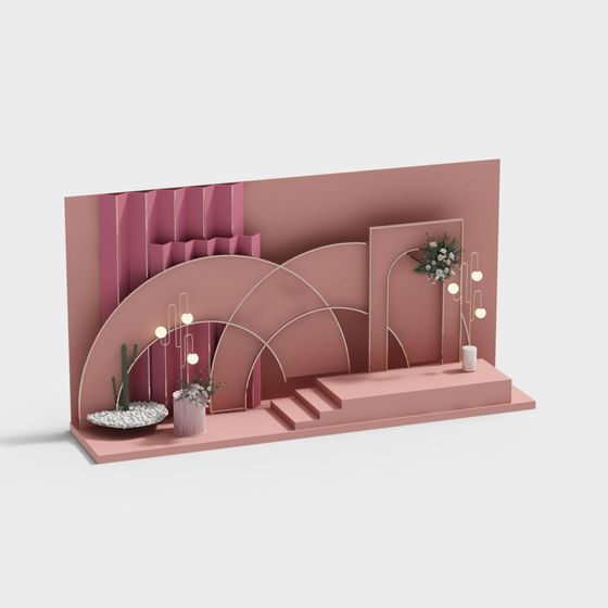 Elegant Archway Display 3D model