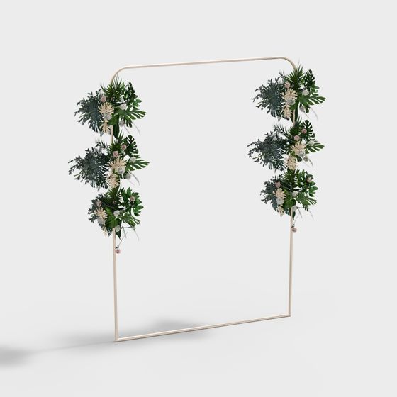 Floral Arch 3D model