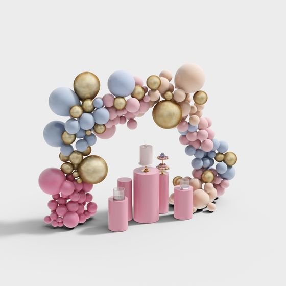 Bubble Arch 3D model - Low Poly Art for Creative Spaces