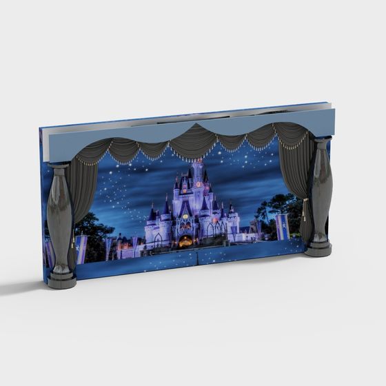 Enchanted Castle Theater Backdrop 3D model