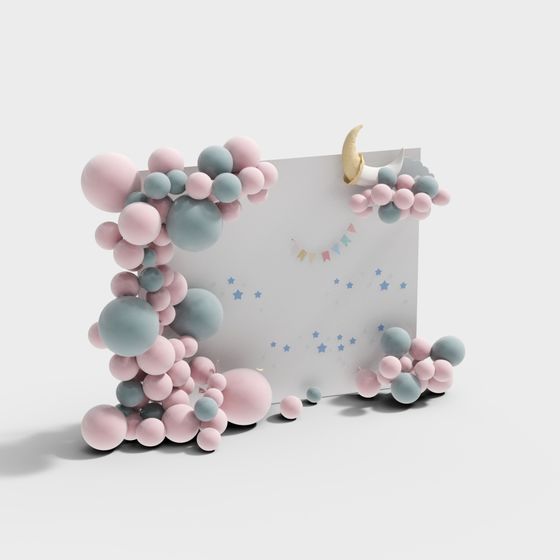 Moonlit Balloon Arch 3D model