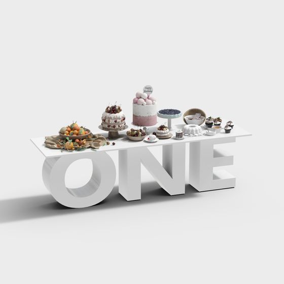 Stunning ONE Cake Display Stand 3D model