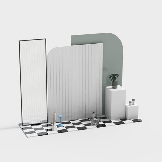 Chic Low-Poly Interior Design 3D model