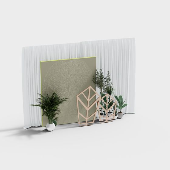 Serene Natural Aesthetic 3D model for Modern Spaces