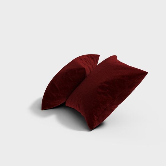 красные тканевые подушки