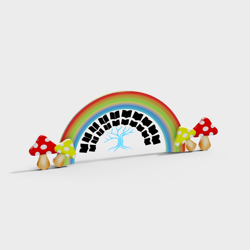 Tablero de fondo de arcoíris para escenario infantil