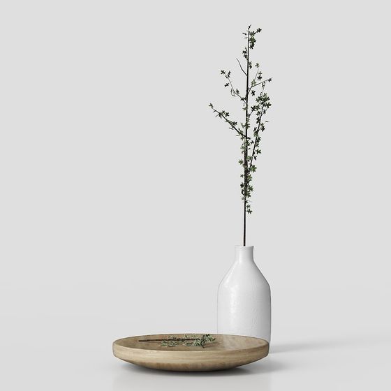 Nature's Rhythm Low-Polygon Vase 3D model for Creative Projects