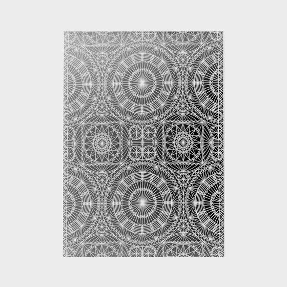Geometric Mandala Panel 3D model