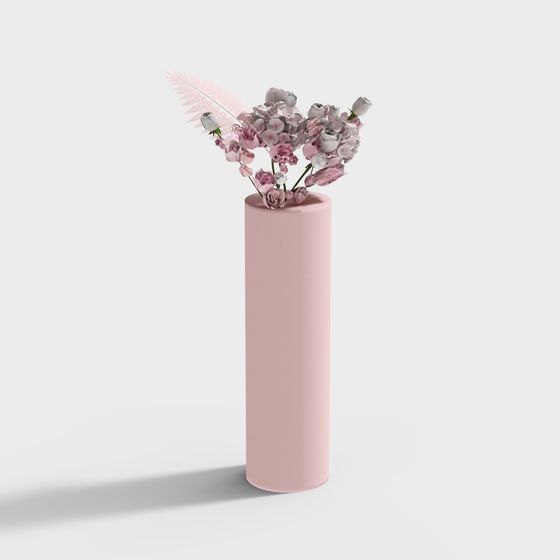 Floral Harmony 3D Model for Creative Spaces
