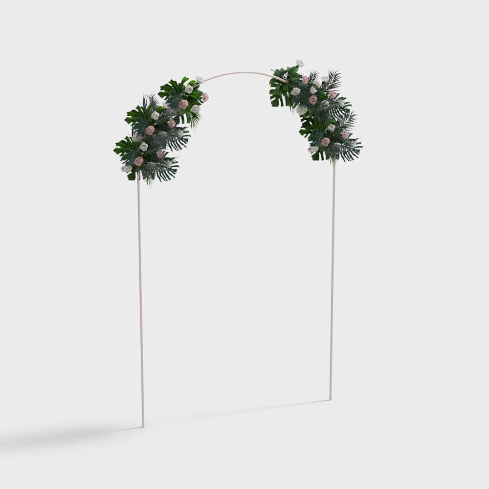 야외 결혼식 꽃 문