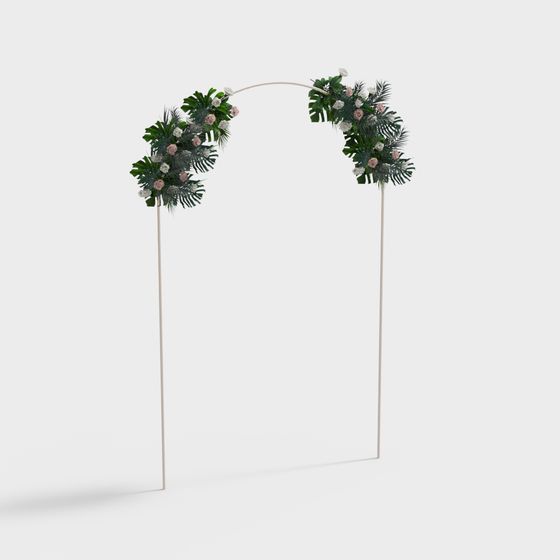 야외 결혼식 꽃 문