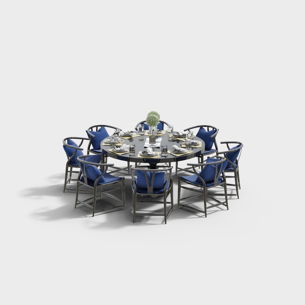 Chinese wedding table and chair combination