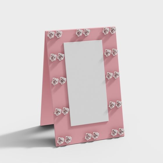 Romantic Rose Garden Mirror 3D model