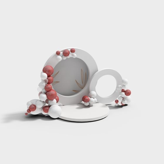 Abstract Geometric Installation 3D model for Creative Projects