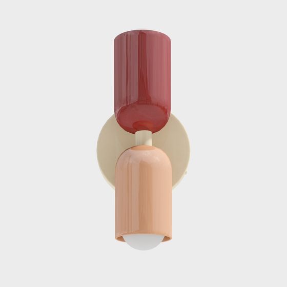 Beige Nordic Wall Lamp 3D Model