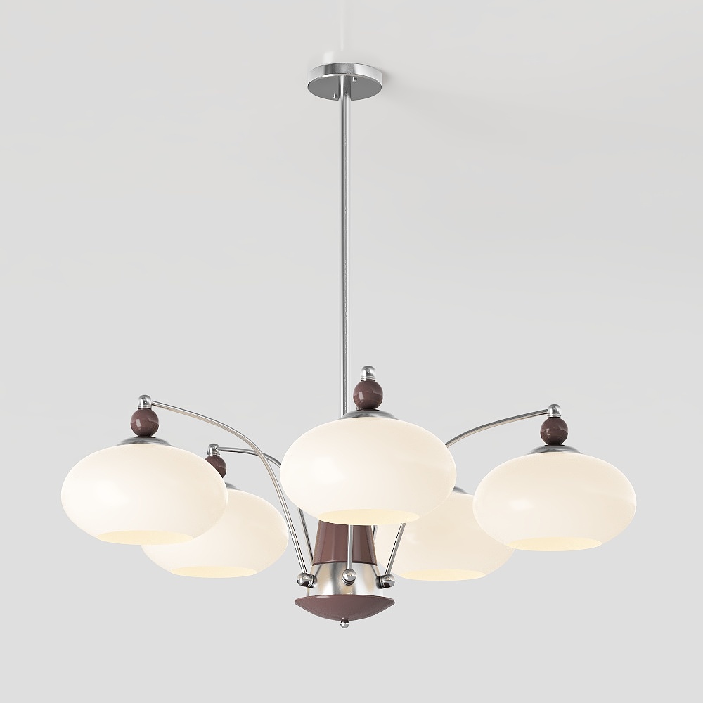 Nordic Retro Living Room 5-head Pendant Lamp