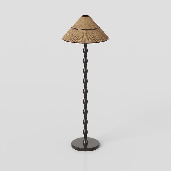 Elegant Spiral Lamp 3D model Design