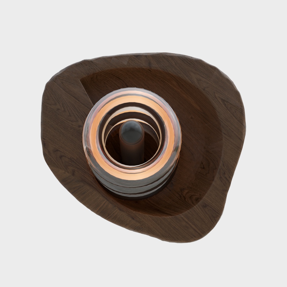 Wabi-Sabi Style Solid Wood Wall Lamp