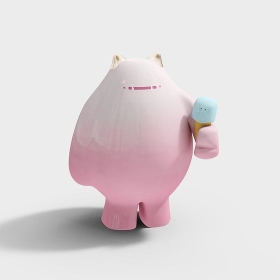 Adorable Ice Cream Monster 3D model