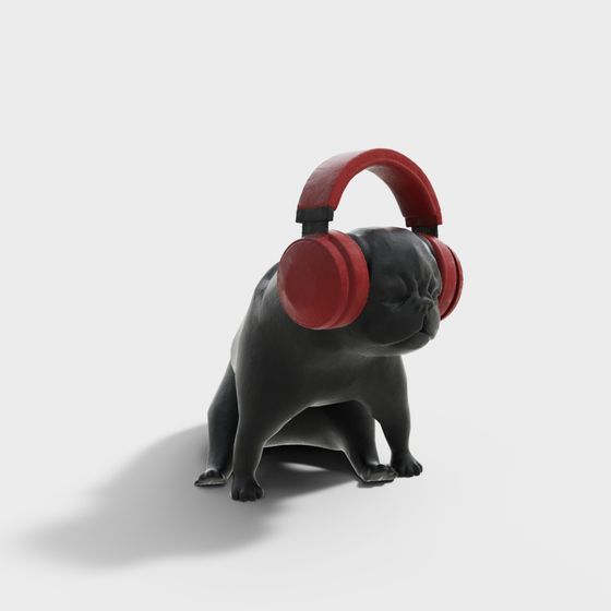 Charming Puppy 3D Model for Creative Use