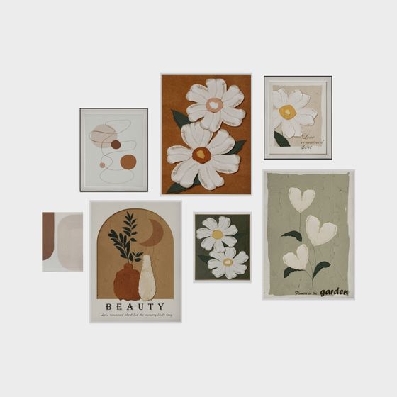 Artistic Paintings 3D model Collection - Garden Dreams