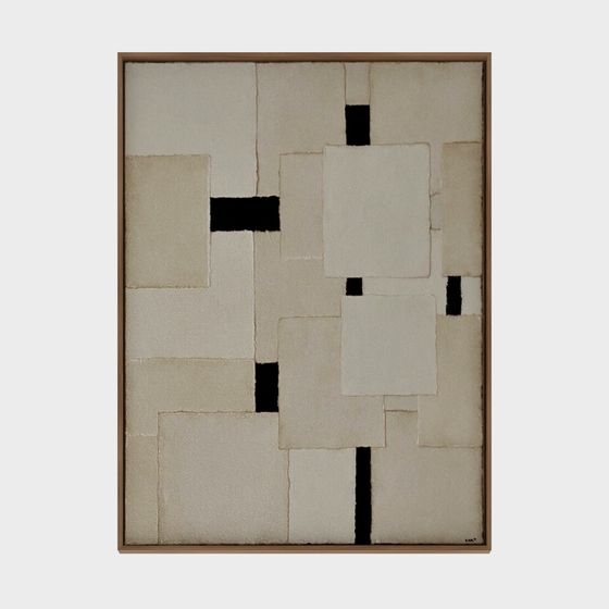 Abstract Collage 3D Model in Low Poly Style