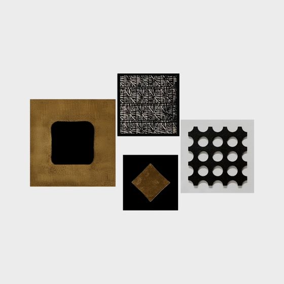Square Tiles 3D Model - Low Poly Design