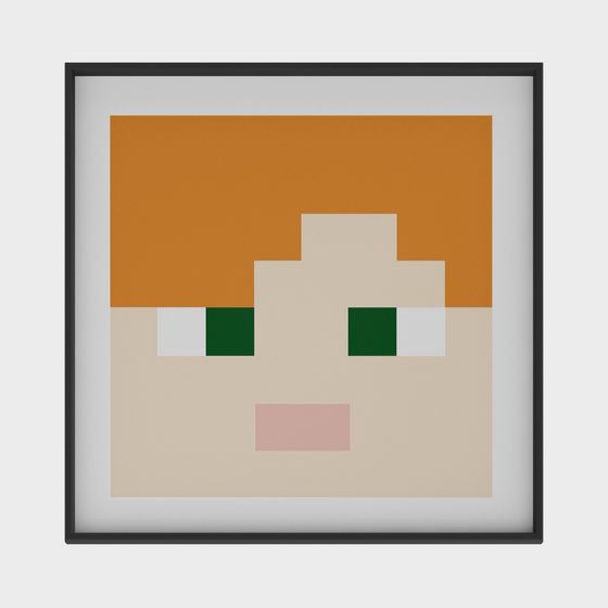 Retro Pixel Avatar 3D model for Creative Projects