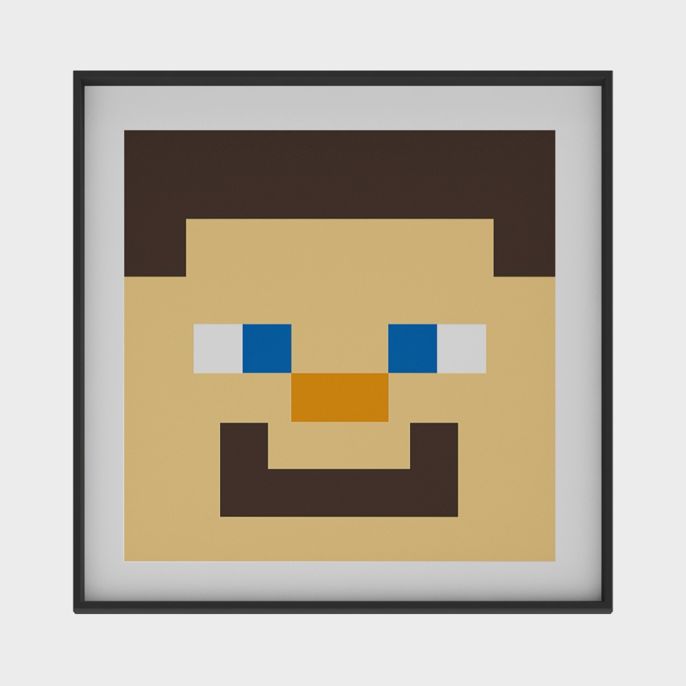 Block Character Low-Poly 3D model