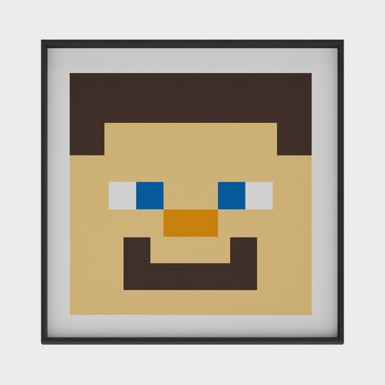 Block Character Low-Poly 3D model for Creative Projects