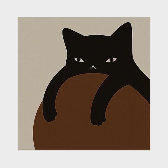 Elegant Low Poly Black Cat 3D model