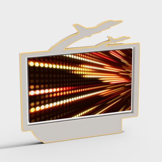 Retro TV 3D model with Unique Low Poly Design