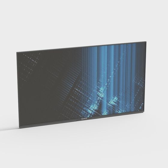 Modern Low-Poly 3D Model TV