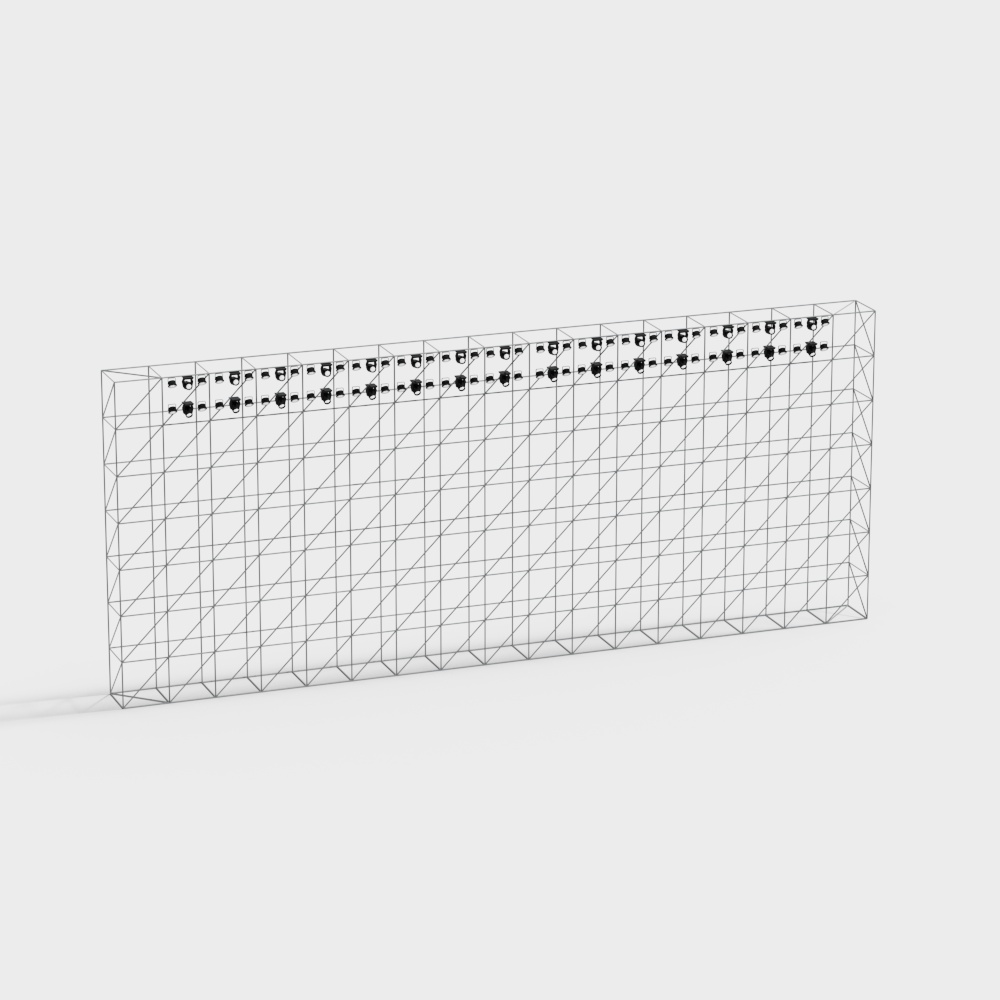 Urban Boundary Wall 3D model