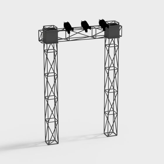 Industrial Stage Lighting Rig 3D model