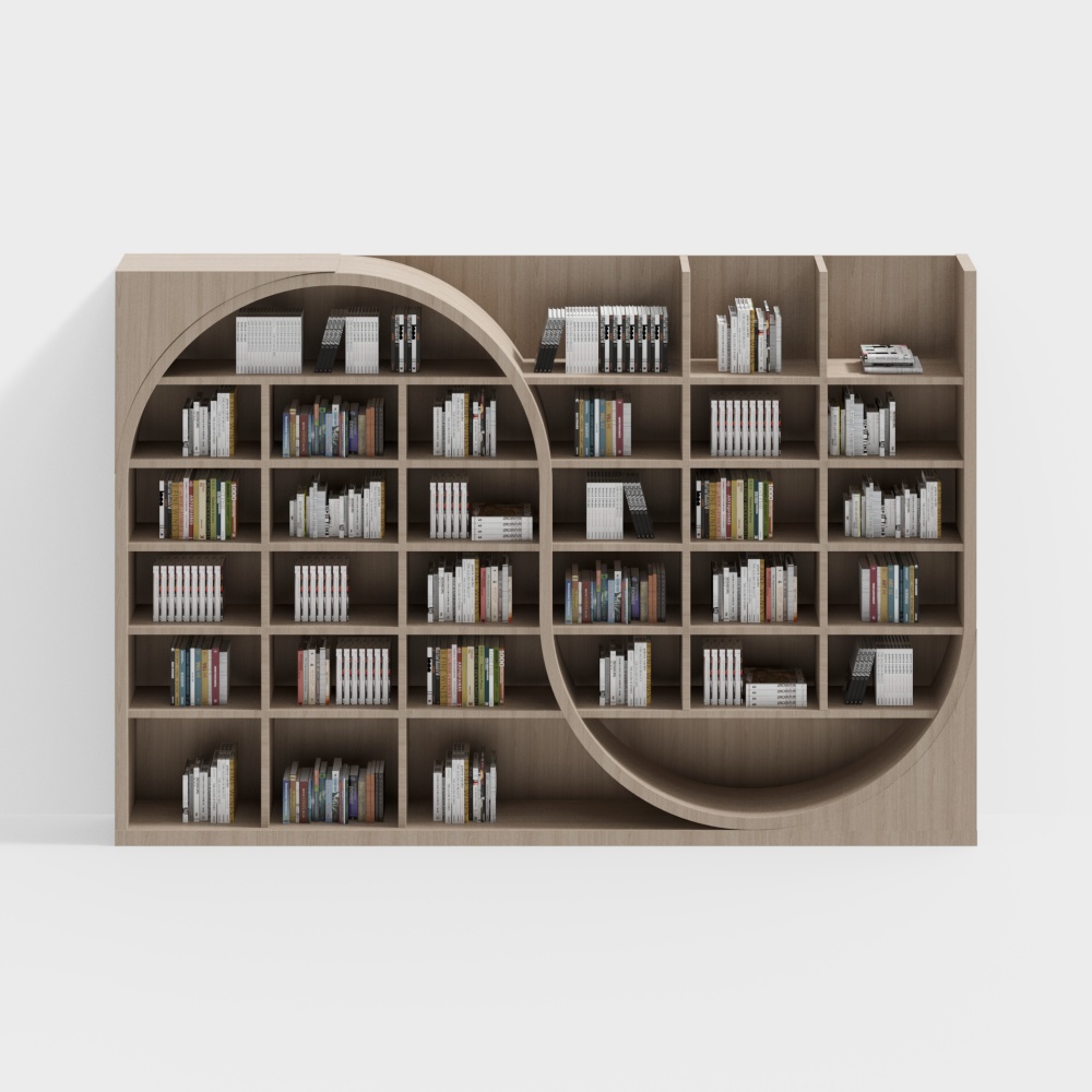 Picture book room curved bookcase