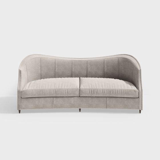 Curved Elegance 3D model Sofa